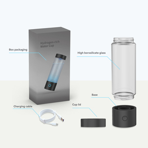 Wopin400ml nồng độ cao <span class=keywords><strong>Hydrogen</strong></span> nước Maker chai Máy phát điện xách tay thông minh Glass <span class=keywords><strong>Hydrogen</strong></span> chai nước - Product Image 5