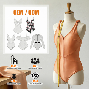 Traje de baño de una pieza para mujer, liso, transpirable, moldeador, levanta glúteos, sin mangas - Product Image 2