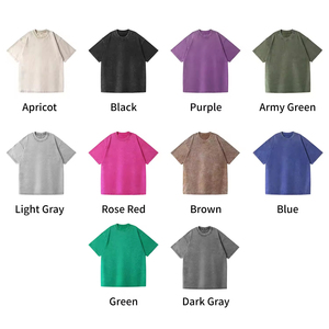 เสื้อยืดคอตตอนผู้ชายคุณภาพสูงสั่งทำพิเศษ ซักแบบ Sandwashed น้ำหนัก 230 กรัม ทรงหลวม Oversize สไตล์วินเทจ เสื้อยืดเปล่า - Product Image 1