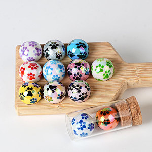 20mm UV Coated <b>Acrylic</b> Cat Claw <b>Beads</b> Mixed Color DIY Accessories for Mobile Phone Chains Pens & Hand-Woven Items Wholesale - Product Image 1