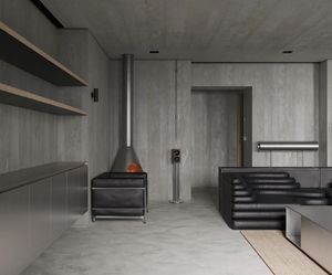 Panel decorativo personalizable para decoración de pared Wabi-Sabi para interiores, panel decorativo de grano de madera de hormigón de cara justa, fabricación industrial - Product Image 4