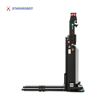 Kendaraan Berpemandu Laser 3D 1,5 Ton, Forklift AGV dengan Tinggi Angkat 2m, Kecepatan Tinggi 1,5m/s, Robot Penumpuk Pallet Pintar untuk Gudang
