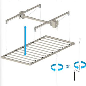 Étagère de <span class=keywords><strong>rangement</strong></span> de <span class=keywords><strong>garage</strong></span> de jardin en gros, 4 x 8, capacité de 800 lb, étagère de <span class=keywords><strong>plafond</strong></span>, élévation, étagère rétractable - Product Image 3