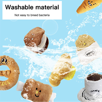 Jouets à mâcher pour chiens en peluche, fantaisie, écologiques, style coréen INS, avec sonnette, en forme de soda, d'eau et de pain, pour l'exercice, le nettoyage et le nettoyage des dents