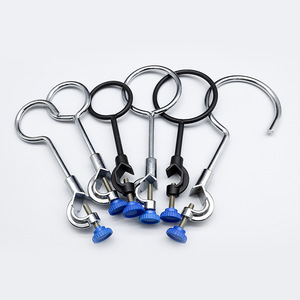 Huida Iron Ring Stand 60 80 100mm Laboratory Clamp With <b>Screw</b> Adjustment - Product Image 2