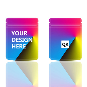 Bolsas Mylar personalizadas con logotipo Creación de diseño gratuito Embalaje profesional Impreso digitalmente sus bolsas con cremallera 3,5G/7G/14G/28G Su diseño QR - Product Image 1