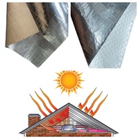 Barrière thermique réfléchissante renforcée en feuille d'aluminium pour murs et toitures
