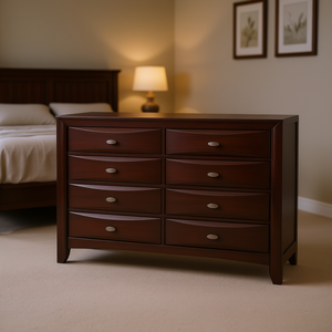 Ireland Espresso Finish <b>Dresser</b> <b>8</b> <b>Drawers</b> Traditional Bedroom Furniture Wood Panel Design Freestanding - Product Image 2