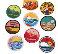 Patchs brodés personnalisés en chenille et sequins thermocollants, badges à coudre avec logo laser, appliques pour chapeaux, sacs et vêtements