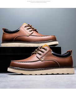 Zapatos de trabajo estilo retro, zapatos para hombre de talla grande acolchados y ensanchados, zapatos para escalada al aire libre y estilo casual para caminar. - Product Image 5