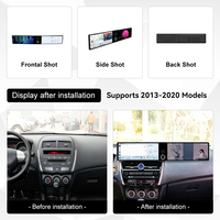 ZWNAV Doppio Schermo LCD da 12,3 Pollici per Mitsubishi ASX 2013-2020, Carplay Android 13, Navigazione, Radio, Wi-Fi, GPS, Aggiornamento Multimediale Audio