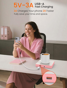Automatic <b>Smart</b> Coffee Cup Warmer and Cooler with Desktop Wireless Charger - Product Image 5