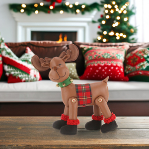 Zaves ยืดหยุ่นขากวางเรนเดียร์ PU ประดับคริสต์มาสในร่มกำมะหยี่นุ่มตกแต่งเดสก์ท็อปสำหรับบ้าน <span class=keywords><strong>pyroar</strong></span> คริสต์มาสสินค้า - Product Image 2