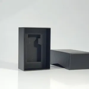 Schwarze einfarbige kosmetikverpackung aus Karton 30 ml 50 ml Parfümbox