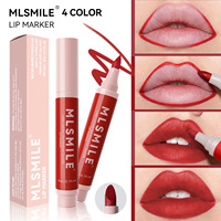Vente en gros Marqueur de maquillage antiadhésif 2 en 1 pour les lèvres, liquide imperméable à l'eau