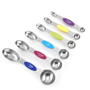 <span class=keywords><strong>Cucharas</strong></span> <span class=keywords><strong>medidoras</strong></span> magnéticas <span class=keywords><strong>de</strong></span> acero inoxidable <span class=keywords><strong>de</strong></span> doble cara <span class=keywords><strong>de</strong></span> 8 piezas, fáciles <span class=keywords><strong>de</strong></span> colocar/separar, <span class=keywords><strong>medidas</strong></span> <span class=keywords><strong>de</strong></span> especias <span class=keywords><strong>de</strong></span> cocina con silicona y PP - Product Image 1