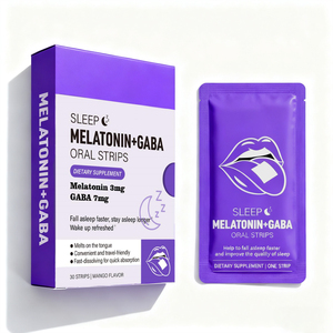 Melatonina+GABA en Películas Orales, Triple Prueba de Materia Prima, Sin Pesticidas/Metales Pesados, Cero Calorías, Pérdida de Peso, Sueño Diario - Product Image 1