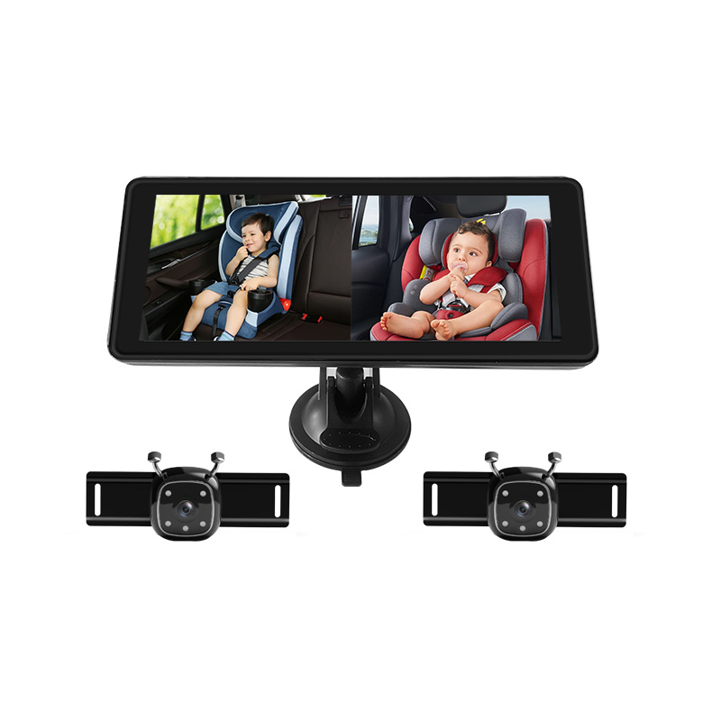 6.86 Inch Car Baby Monitor with 2 Cameras