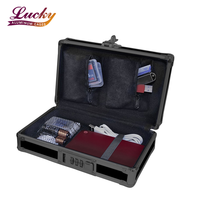 Mallette à outils en aluminium légère petite trousse à crayons en aluminium noire avec serrure à combinaison pour les élèves du primaire et du secondaire