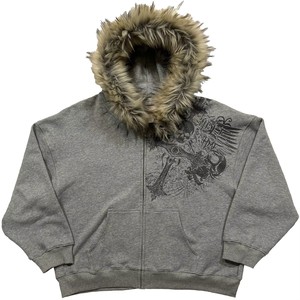 <span class=keywords><strong>Felpa</strong></span> con Zip Y2K con Colletto in Pelliccia Sintetica, Stile Harajuku Rock Goth, Giacca Retro Punk Oversize, Streetwear <span class=keywords><strong>Hip</strong></span> <span class=keywords><strong>Hop</strong></span> - Product Image 3