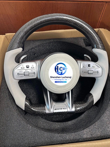 Volant en carbone véritable à 4 branches, poignée de 40 mm compatible Mercedes <span class=keywords><strong>C</strong></span> E G CLA <span class=keywords><strong>AMG</strong></span>, installation facile sans modification - Product Image 4