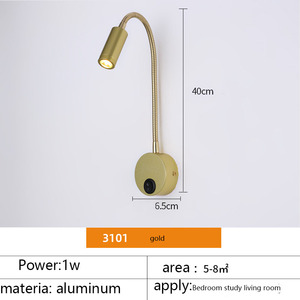 Modern LED Wall Lamps Hotels Metal Iron Bedside <strong>Saving</strong> <strong>Lights</strong> Warm White CCT ROHS Certified Custom Packing Dimension Bathrooms