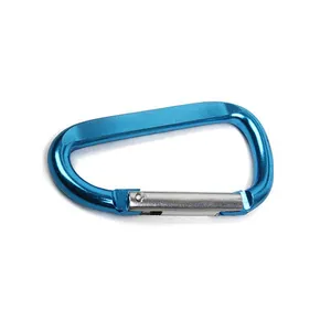 46*23*3.6MM 5# D Shape Mini Aluminum Custom Carabiner Keychain Carabiner Hook Cheap Aluminum Carabiner For Connect