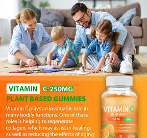Gomitas de Vitaminas para el Cabello con Biotina Vegana Premium de Marca Privada OEM, Sabor a Naranja, Suplemento para el Crecimiento de la Piel y la Inmunidad, Vitamina C para Adultos - Product Image 5