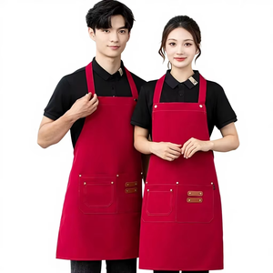 Tablier en toile sans manches imperméable, durable et lavable pour serveurs, logo personnalisé pour salons <span class=keywords><strong>de</strong></span> manucure, restauration, boulangeries, barbecue, salons <span class=keywords><strong>de</strong></span> <span class=keywords><strong>thé</strong></span> au lait - Product Image 6