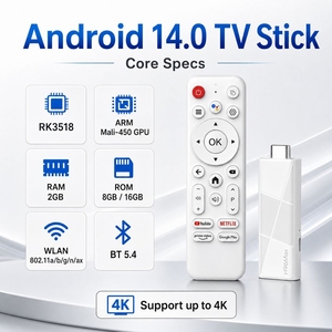 <span class=keywords><strong>Android</strong></span> 14 <span class=keywords><strong>TV</strong></span> Stick H96Max RK3518 4K WiFi 6 BT5.4 HD 2.0 เครื่องเล่นสื่อสตรีมมิ่ง OEM ODM พร้อมส่ง - Product Image 2