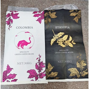 Bolsita de embalaje de papel Kraft blanco Impresión Rosa <span class=keywords><strong>Colombia</strong></span> Especialidad Verde 30KG Peso neto Granos de café Tejido Bolsa de PP - Product Image 6