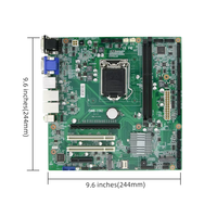 Carte mère industrielle Intel I3 I5 I7 avec processeur DDR3 MSATA, 4 emplacements PCI, 8 USB, 6 COM, VGA, LVDS, mini ATX