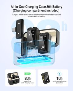SX22 Mini micrófono Lavalier inalámbrico 2-Drag 2-Drag Tipo C Conector para enseñar entrevistas Transmisión en vivo - Product Image 2