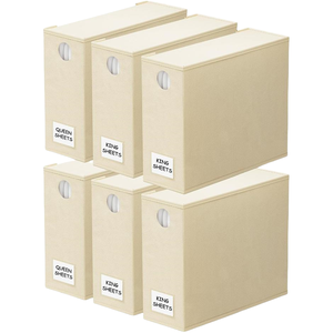 Organisateur de draps et boîte de rangement multifonctionnels pliables, très demandés, avec étiquettes transparentes pour sacs à vêtements - Product Image 1