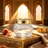 Vente en gros de pots en verre transparent vides pour crème 100 ml, logo personnalisé, contenants en verre transparent uniquement pour le stockage de crèmes cosmétiques et de soins de la peau