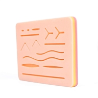 Kit de pratique de suture réutilisable, coussin de suture en silicone à 3 couches avec 14 plaies pour la pratique des étudiants en médecine, en médecine vétérinaire et des infirmières