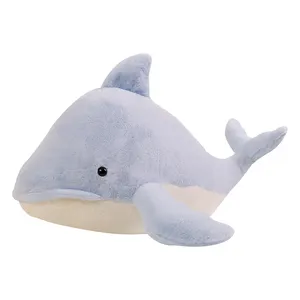 Manufacturers customize cute marine animal dolphin, black and white killer whale, gray shark plush toys