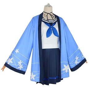 Costume de cosplay Kikyo <span class=keywords><strong>Kiryu</strong></span> pour femme, uniforme scolaire bleu marin, GAHC-026 - Product Image 6