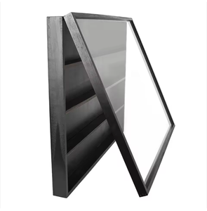 Vitrine de présentation <span class=keywords><strong>pour</strong></span> cartes de sport, 36 cartes gradées, cadre <span class=keywords><strong>en</strong></span> <span class=keywords><strong>bois</strong></span> avec acrylique transparent, vitrine portable - Product Image 2