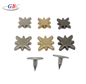 Offre Spéciale rivets en alliage métallique étoile croisée <span class=keywords><strong>de</strong></span> 10mm et 12mm pour vêtements et sacs en cuir à usage décoratif - Product Image 1