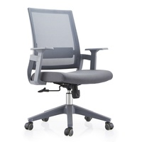 Chaise de bureau ergonomique JOHOOFURNITURE, cadre gris, vente en gros, Sedia Da Ufficio pour bureau à domicile, coussin épais confortable