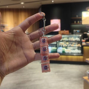 工厂销售亚克力4键机械键盘开关钥匙扣键帽测试仪开关LED灯发光玩具缓解压力 - Product Image 6