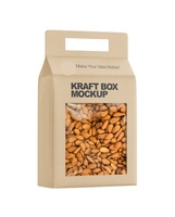 Boîte en papier kraft écologique personnalisée pour les noix et les fruits secs, emballage recyclable avec gaufrage et logo personnalisé