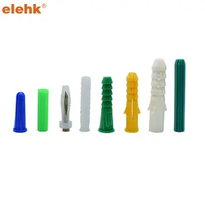 Elehk 10mm हथौड़ा ड्राइव लंगर प्लास्टिक प्लग नायलॉन पीई प्लास्टिक लंगर दीवार प्लग प्लास्टिक लंगर