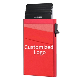 X1222 Wallet Metal Card Holder Colorful Aluminum Metal Card Holder Pop Up Credit Card