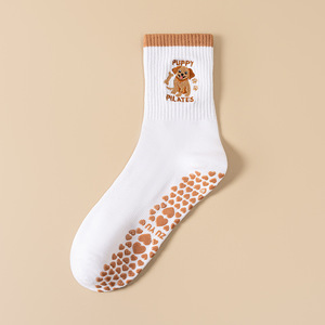 Chaussettes de Pilates antidérapantes personnalisées, chaussettes de yoga antidérapantes taille unique, motif chiot, chaussettes de Pilates antidérapantes - Product Image 2