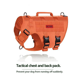 ONE TIGERS Tactical Dog <b>Harness</b> Adjustable Breathable MOLLE Vest For Medium Large Dogs Sport Style Durable Nylon - Product Image 6