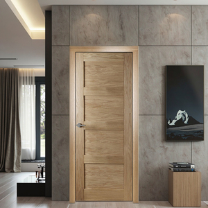 Modern Interior Bedroom Wooden <strong>Design</strong> White Oak Veneer Solid Wood Shaker <strong>Door</strong> Interior Bedroom Pre Hung <strong>Door</strong> - Product Image 6