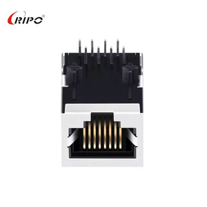 Connecteur réseau Gigabit 10P10C RJ45 Indicateur LED bicolore (vert/jaune) Contact cuivre pour centre de données Câblage industriel - Product Image 2