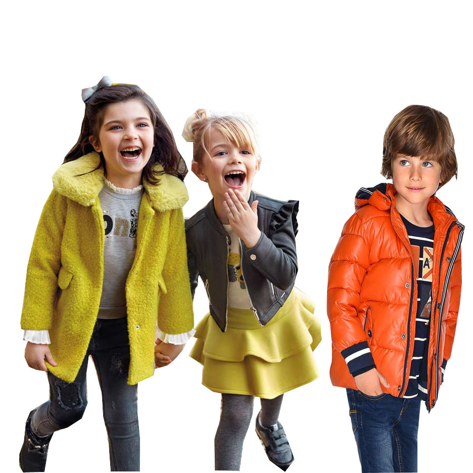 Wholesale Customized Long Children's Boutique Winter Jacket Coat for Boys  and Girls Coats Outwear